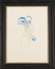 Papierarbeit Hand by Berend Hoekstra, 2005, Bleistift und Acryl auf Papier (49,5 x 39 cm (Rahmen)), sold Jun 2022