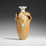 Rare and Exceptional vase by Taxile Doat, 1906, glazed porcelain with pâte-sur-pâte decoration, sold Nov 2023