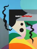 L.U.O by Jonario Clark, 2018, Acrylique sur toile, sold Mar 2022
