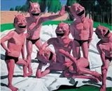 Backyard Garden by Yue Minjun, 2009, Lithograhie, sold Mar 2022