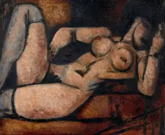 Nu couché au bas gris by Marcel Gromaire, 1935, Huile sur toile, sold Dec 2022