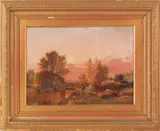 landscape by George Vicat Cole, oil on canvas, sold Jun 2011