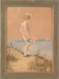 of a young boy by Marianne Stokes, watercolor and gouache, sold Jun 2011