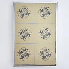 Six Pack 12 by Louis Eisner, 2013, ink, paper, metal, and wood, sold Dec 2025