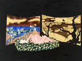 Untitled (couple) by Janet Cooling, 1976, oil on canvas, sold Dec 2025