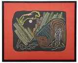 Disco Snake by Janet Cooling, 1981, pastel on paper, sold Dec 2025
