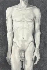 Untitled (Nude) by Lowell Nesbitt, 1975, graphite on artist's board, sold Dec 2025