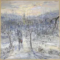 Memories of Childhood by Bruno Zupan, oil on canvas, sold Feb 2026