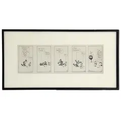 Krazy Kat Early Daily Comic Strip by George Herriman, 1929, ink on paper, sold Mar 2026