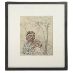 Caricature of the Artist in the Hospital by Leo Gestel, 1933, mixed media on paper, sold Mar 2026