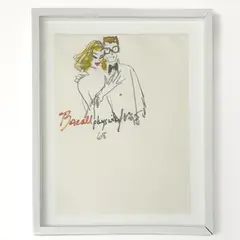 Bacall and Yves, from Bacall and the Boys by Joe Eula, 1968, graphite and ink on paper, sold Mar 2026