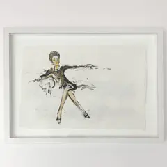 Babe Paley at Rue Spontini in Brown by Joe Eula, 1962, graphite, ink and watercolor on paper, sold Mar 2026