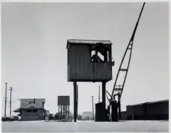 Train Yard Composition by Will Connell, c. 1930, gelatin silver print, sold Mar 2026