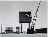 Train Yard Composition by Will Connell, c. 1930, gelatin silver print, sold Mar 2026