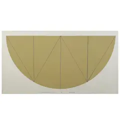 1/2 Manila Curved Area Series W by Robert Mangold, 1968, serigraph, sold Mar 2026