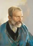 Portrait de pêcheur by Firmin Baes, Pastel signé en bas à gauche, sold Nov 2008