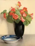 Le bouquet de fleurs by Firmin Baes, Pastel signé en bas à droite, sold Nov 2008