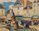 Marché à Issoudun by Fernand Maillaud, Panneau, sold Jun 2008