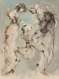 Personnages by Léonor Fini, Aquarelle sur papier, sold Jun 2008