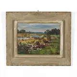 Summer Day, City Island by Guido Borghi, Oil on board, sold May 2019