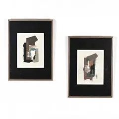 Two Framed Monotypes by Marilyn Bergstrom, Each pencil signed and marked as monotypes lower margin, sold May 2019