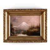 Snow Capped Peak by Eliza Barchus, Oil on canvas, sold Apr 2019