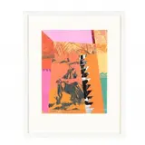 Resting them Dogs by Charles Joyner, Mixed media collage with painted elements, sold Apr 2019