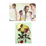 Two Mixed-Media Paintings by Lisa N. Jones, Each mixed media on canvas, sold Apr 2019