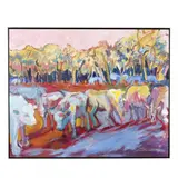 Social Hour by Betty F. Handmacher, Acrylic on linen, sold Mar 2019
