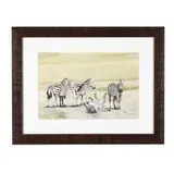 Plains Zebra Frolicking in Maasai Mara National Reserve, Kenya by George Grubb, Pigment ink print, sold Mar 2019