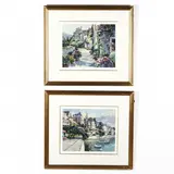 Two Scenic Views by Howard Behrens, Silkscreen prints in colors, sold Mar 2019