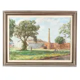 Old Factories, Greenville by Sarah Blakeslee, Oil on canvas, sold Mar 2019