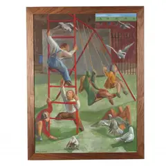 Playground by Bert Carpenter, Oil on canvas, sold Mar 2019