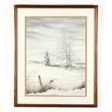 Winter Landscape by Richard Tumbleston, Watercolor on paper, sold Feb 2019