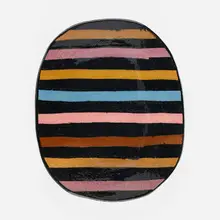 Untitled by Jun Kaneko, 1982, glazed stoneware, sold Oct 2023