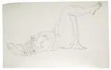 Nu allongé by San Yu ou Chang Yu, Crayon et fusain sur papier, sold Jun 2022