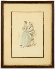A set of 4 by Hablot Knight Browne, pencil and watercolour, offered Aug 2018