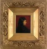profile portrait of a woman by Henri Gervex, oil on panel, sold Apr 2011