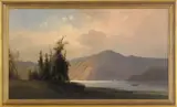 New England landscape by Xanthus Russell Smith, oil on canvas, sold Apr 2011
