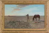 landscape with an Indian hunting by Charles Craig, oil on canvas, sold Apr 2011