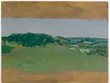 works depicting views from the artist's Studio Highfield Chester County by Peter Sculthorpe, oil on board, offered Apr 2011