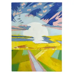 untitled (big sky) by Janet Cooling, 2016, acrylic on panel, sold Jun 2026