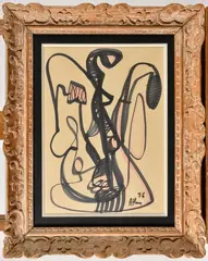 Sans titre by Jean-Michel Atlan, 1956, Gouache et encre, sold Mar 2023