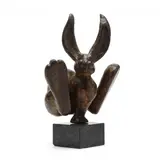 Happy Dancing Bunny by Mohana van den Kroonenberg, Bronze on a granite plinth, sold Dec 2018