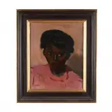 Jerry in Pink Sweater by Julien Binford, Oil on canvas, sold Dec 2018