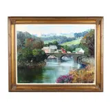 Along the River by Kent Wallis, Oil on canvas, sold Dec 2018