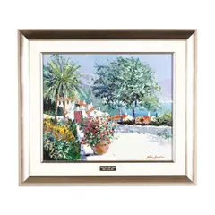 Patio Sur La Côte d'Azur by Kerry Hallam, Acrylic on canvas, sold Nov 2018