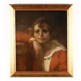 Portrait of a Woman by Aksel Morch, Oil on canvas (lined), sold Nov 2018