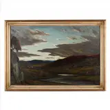 Rural Landscape by Eliot Candee Clark, Oil on canvas, sold Nov 2018