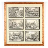 Six Southern City Sketches by W. Stuart Archibald, Graphite and whitening on paper, sold Nov 2018